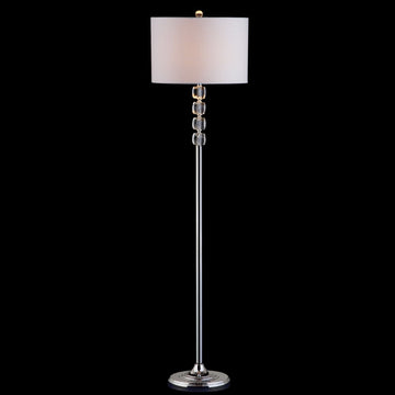 Aubrey 59.5" Crystal / Metal LED Floor Lamp - JONATHAN Y
